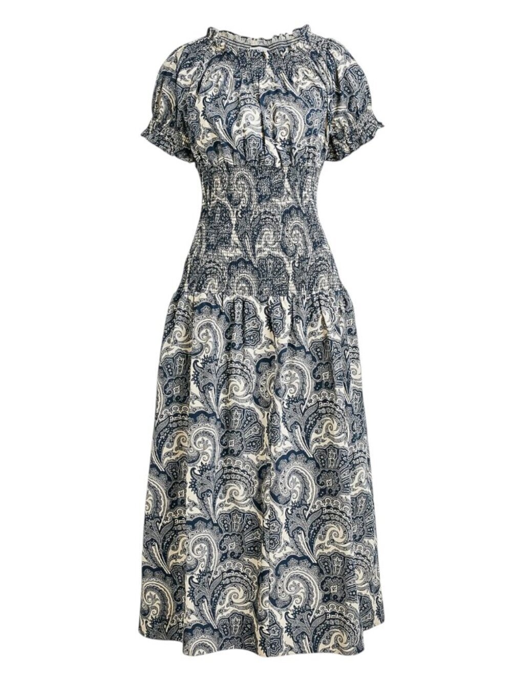 J. Crew smocked paisley dress